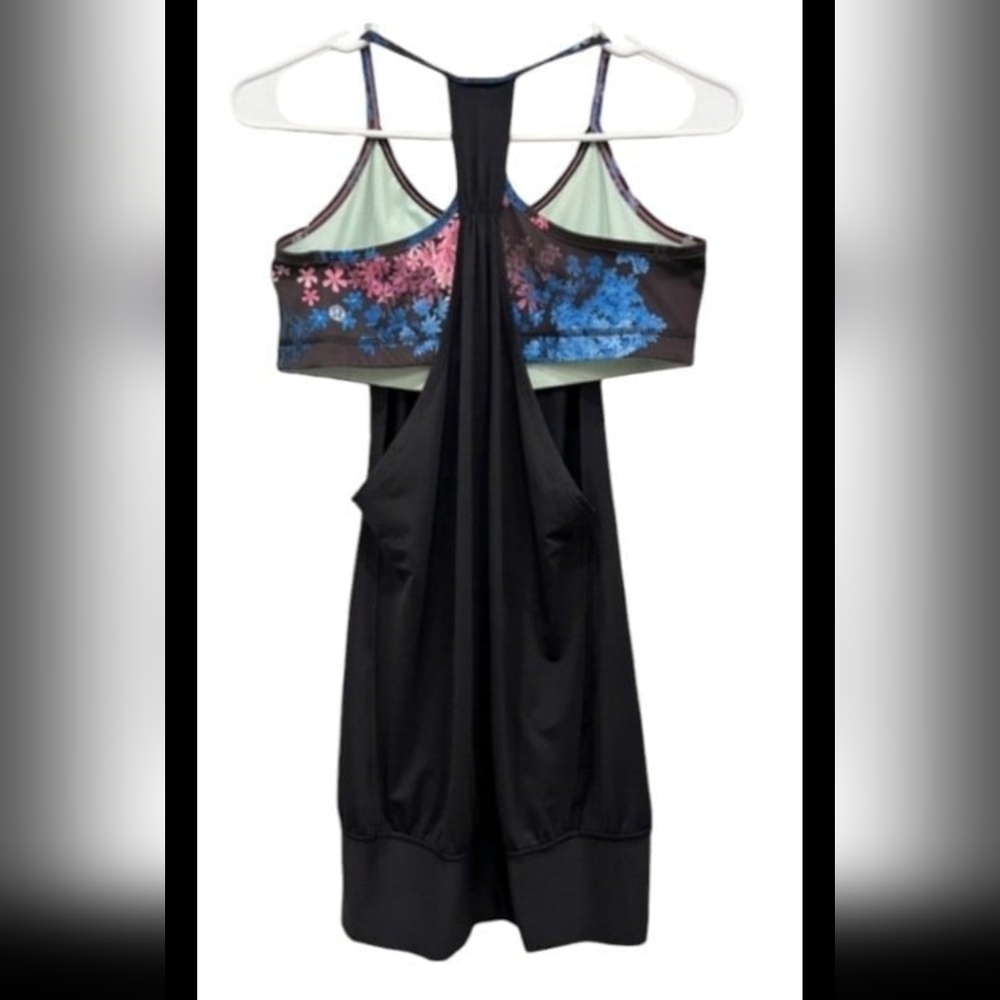 Lululemon No Limits TankBlack / Petal Pop Multi Size 10 - Picture 8 of 9